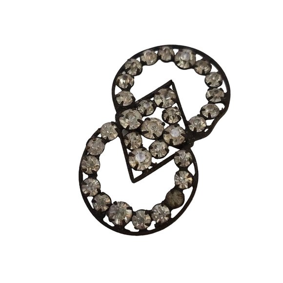 Antique Paste Buckle Marked Czechoslovakia (A6336) - Picture 1 of 3